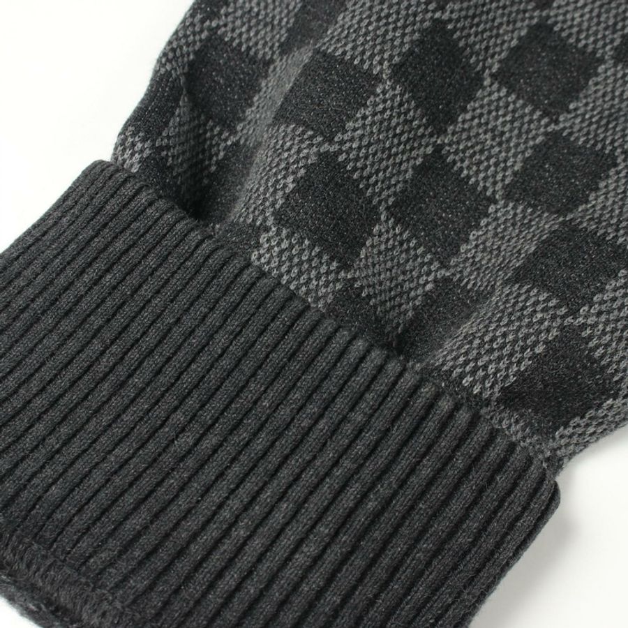 路易威登 Damier 提花拉鍊短版外套 #S 棉灰色 二手男款-7