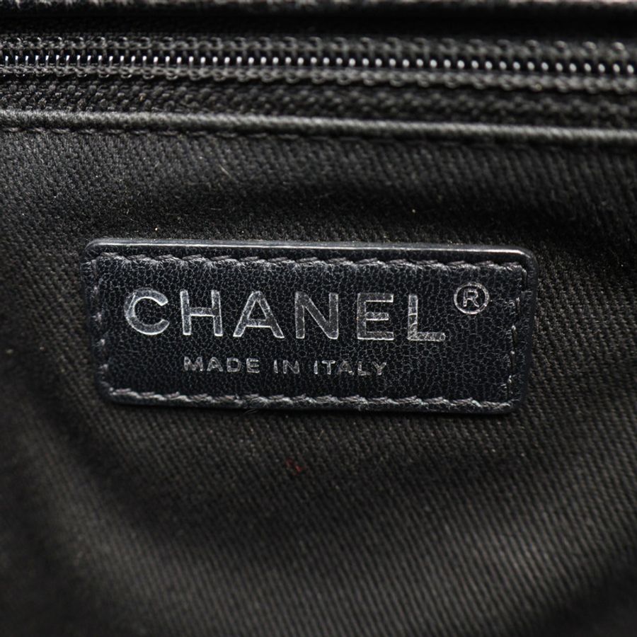 黑色 菱格紋 牛皮 City Rock Flap 鍊帶 肩背包【CHANEL 香奈兒】 A93017-3