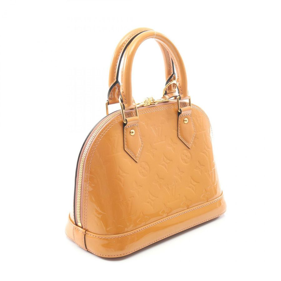 LOUIS VUITTON Alma BB 單肩斜背包手提包 M91585 Vernis Rose Velours-1