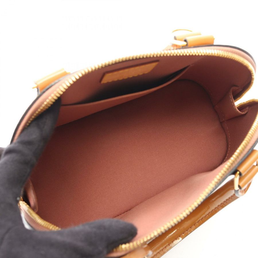 LOUIS VUITTON Alma BB 單肩斜背包手提包 M91585 Vernis Rose Velours-2