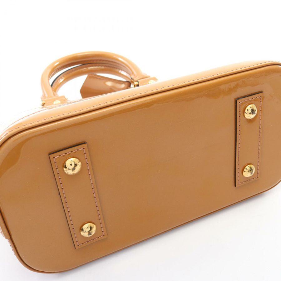 LOUIS VUITTON Alma BB 單肩斜背包手提包 M91585 Vernis Rose Velours-7