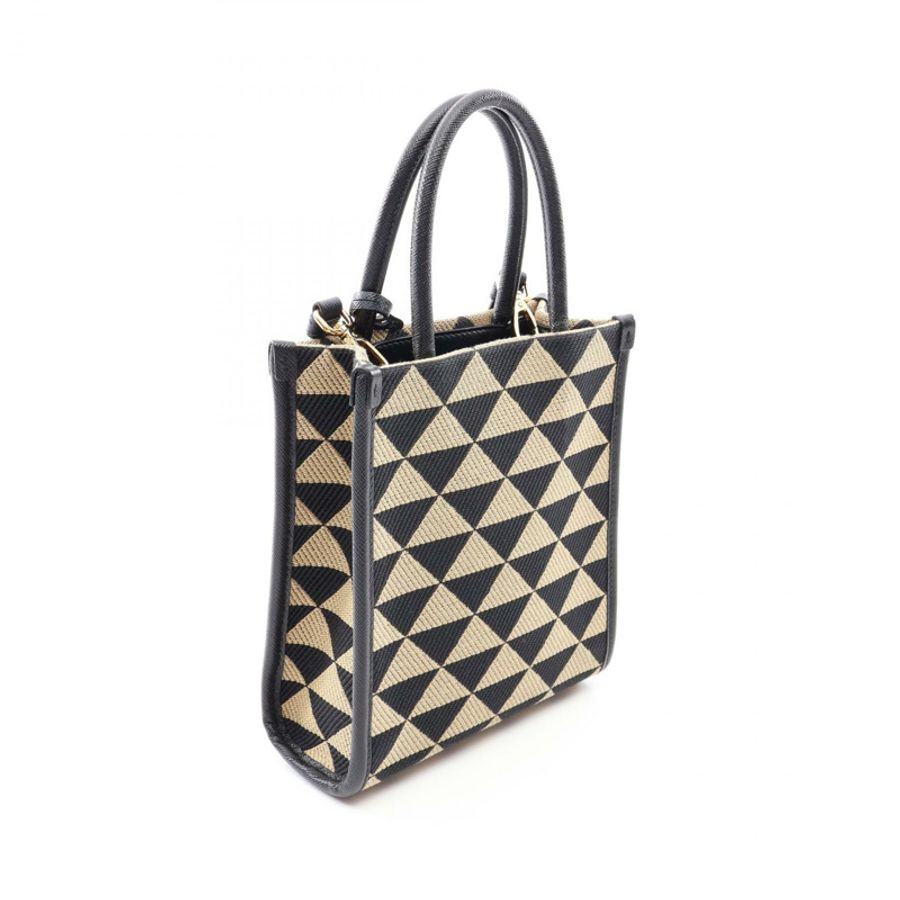 PRADA TRIANGOLO JACQUARD 符號刺繡迷你兩用手袋 1BA355 帆布-1