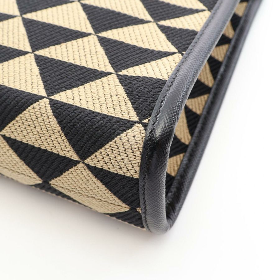 PRADA TRIANGOLO JACQUARD 符號刺繡迷你兩用手袋 1BA355 帆布-5
