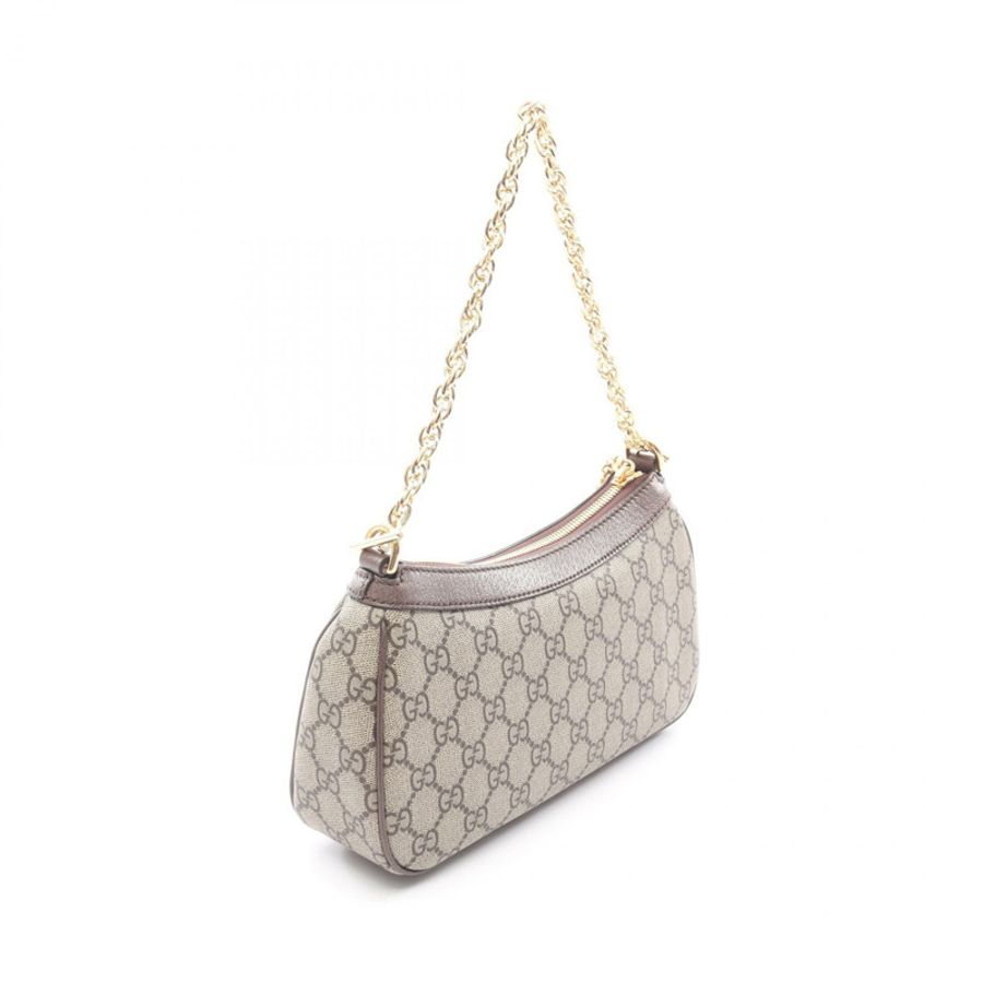 GUCCI Ophidia 小號單肩手提包 735132FABLE9442 帆布皮革 米色 全新-1