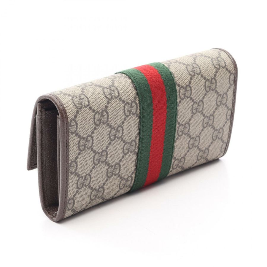 GUCCI Ophidia GG Supreme 長版皮夾 皮革帆布 米色 多色 新款-1
