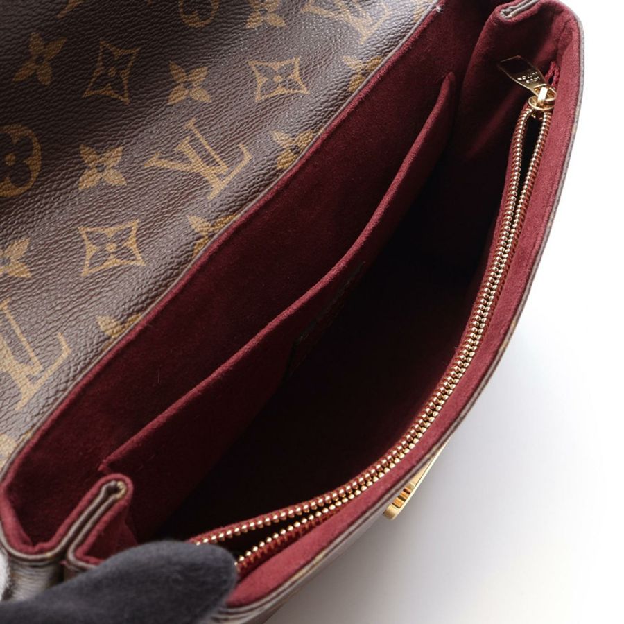 路易威登 Saint Placide 鏈條單肩背包 M43715 Monogram 皮革 棕色-2