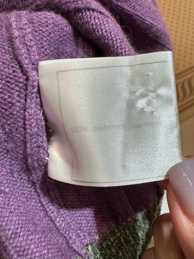 CHANEL Vintage Two-piece set,Purple colour,Coco Mark Buttons,100% cashmere-20
