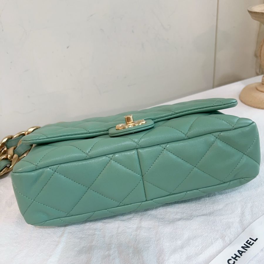 ෆ Chanel 粗鍊cf牛油果綠🥑-8