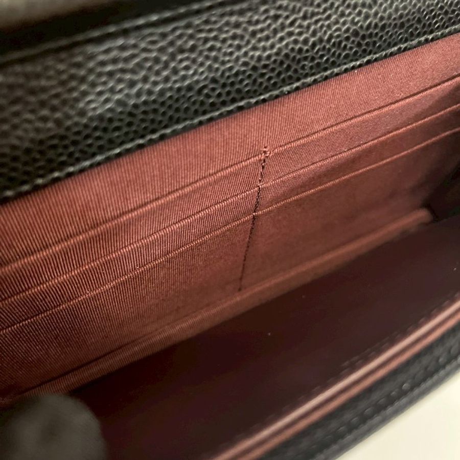 Chanel WOC 黑銀荔枝牛-15