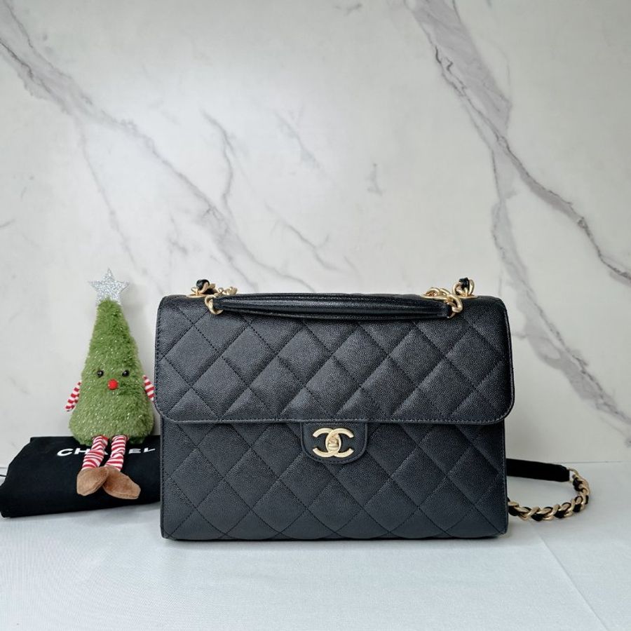 CHANEL 荔枝牛手提鏈帶斜背包-0
