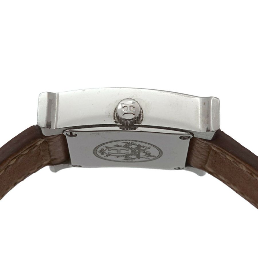 愛馬仕 H-Watch Mini HH1 110 女士腕錶 銀色石英錶-4