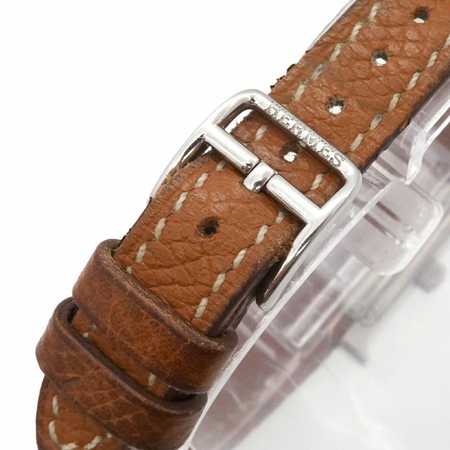 愛馬仕 H-Watch Mini HH1 110 女士腕錶 銀色石英錶-6