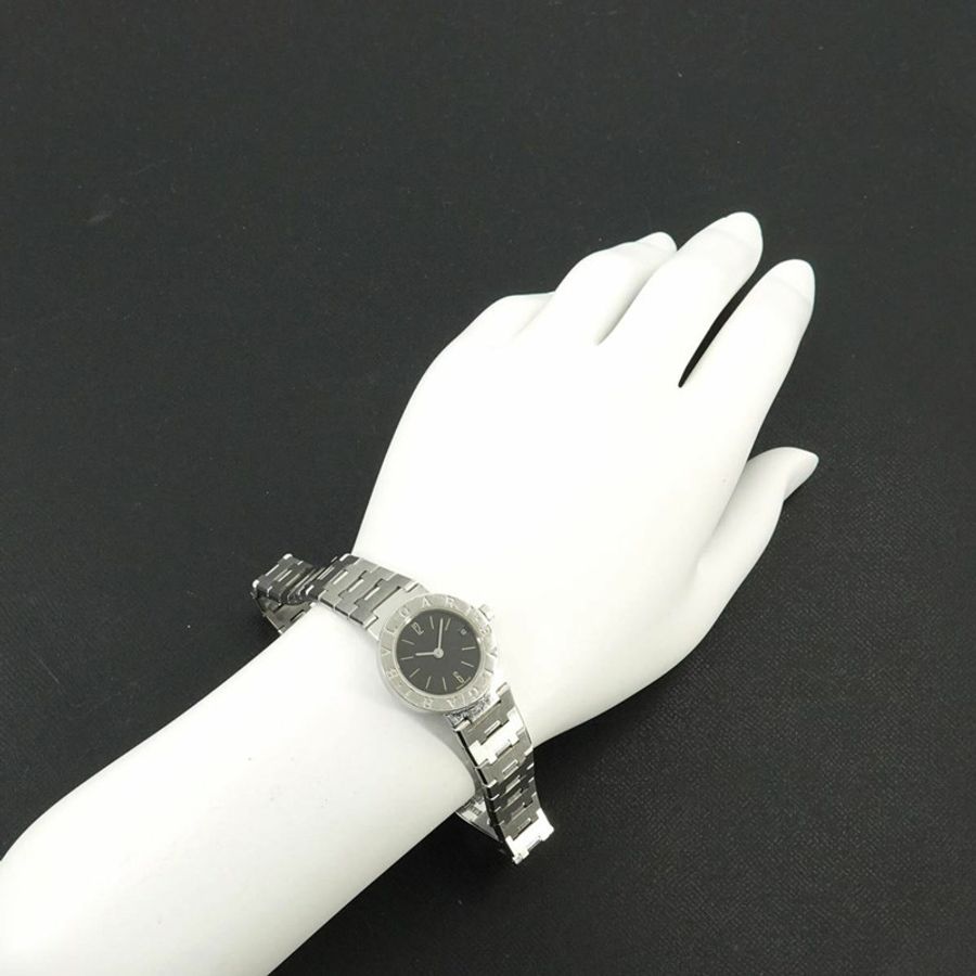 寶格麗 BB23SS 女士腕錶,日期顯示,黑色石英錶-2