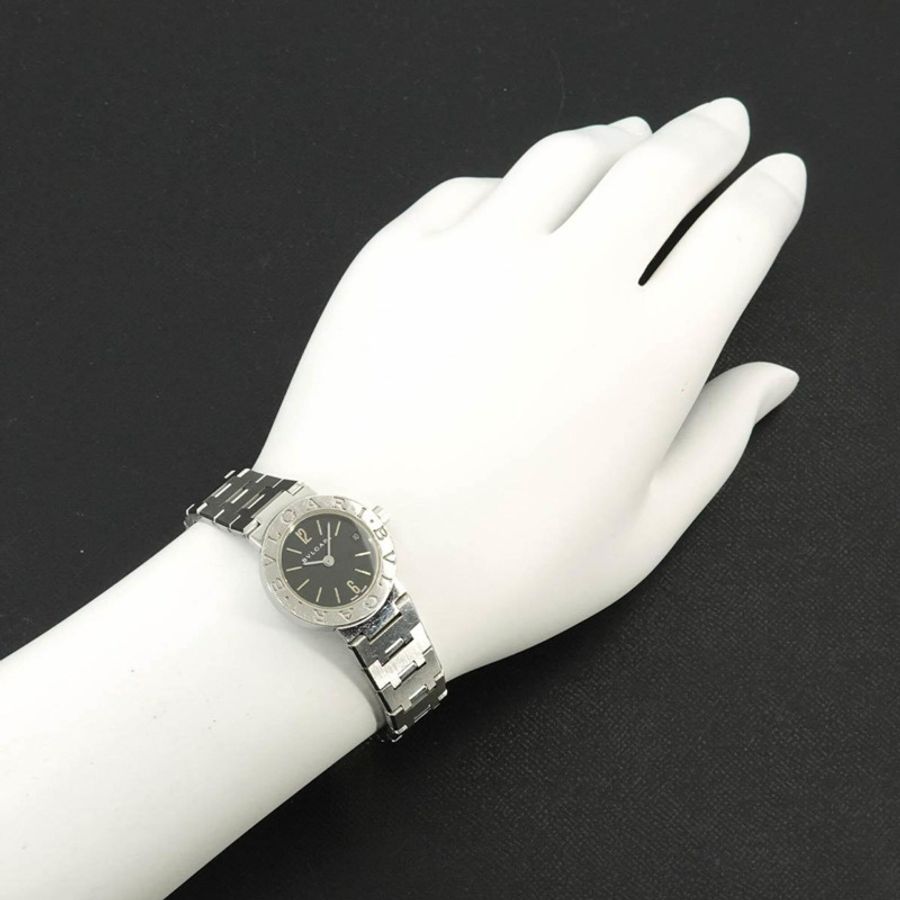 寶格麗 BB23SS 女士腕錶,日期顯示,黑色石英錶-2