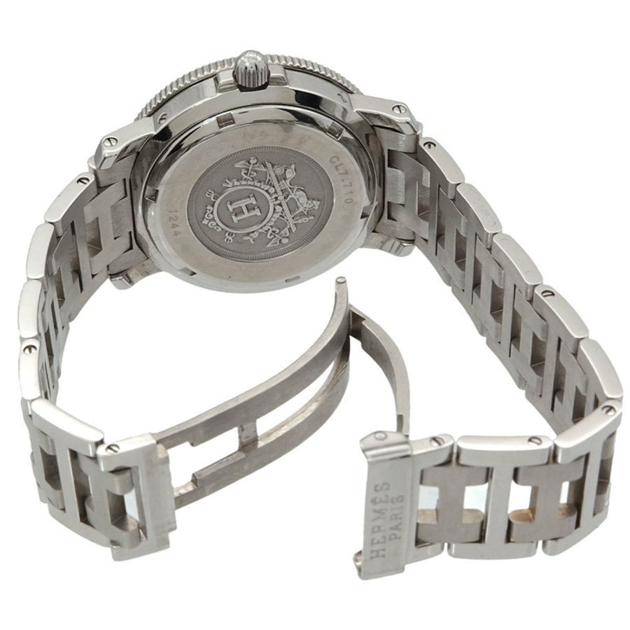 愛馬仕 HERMES Clipper Diver CL7 710 男士腕錶 日期顯示 白色石英錶-4