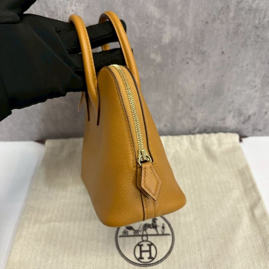 Hermes mini bolide 焦糖色-5