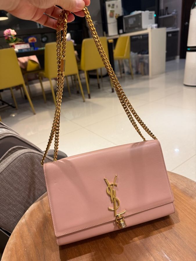 YSL Saint Laurent 粉紅色 肩背包 側背包-1