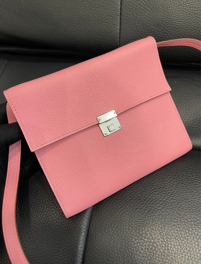 【愛馬仕性價比之王✨】Clic16 Wallet rose ete 夏日玫瑰 郵差包|錢包|-3
