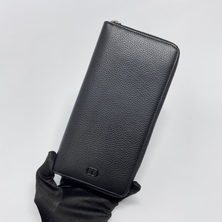 (全新閒置🎁) DIOR CD Icon 粒面小牛皮 長夾 專櫃31,000-3