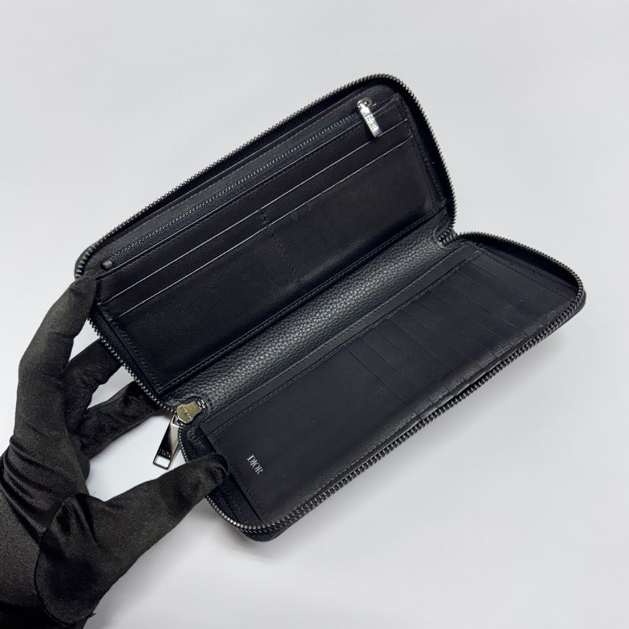 (全新閒置🎁) DIOR CD Icon 粒面小牛皮 長夾 專櫃31,000-7