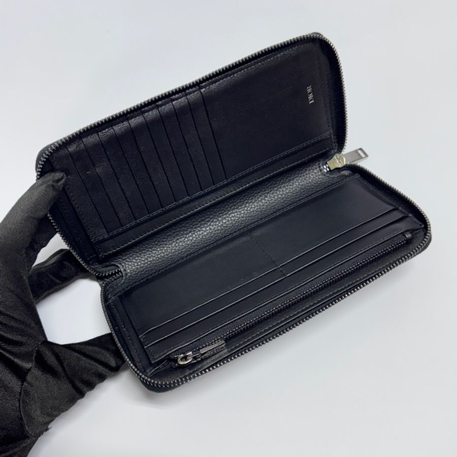 (全新閒置🎁) DIOR CD Icon 粒面小牛皮 長夾 專櫃31,000-8