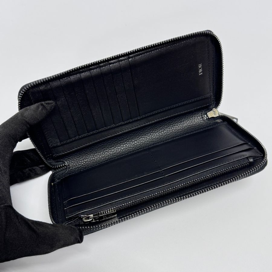 (全新閒置🎁) DIOR CD Icon 粒面小牛皮 長夾 專櫃31,000-13