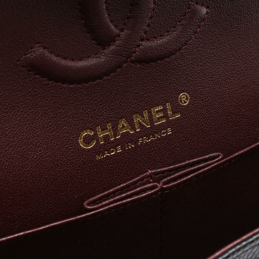 香奈兒 (CHANEL) Matelasse 雙蓋鏈條肩背包 A01113 小牛皮 黑色 金色五金 二手-3