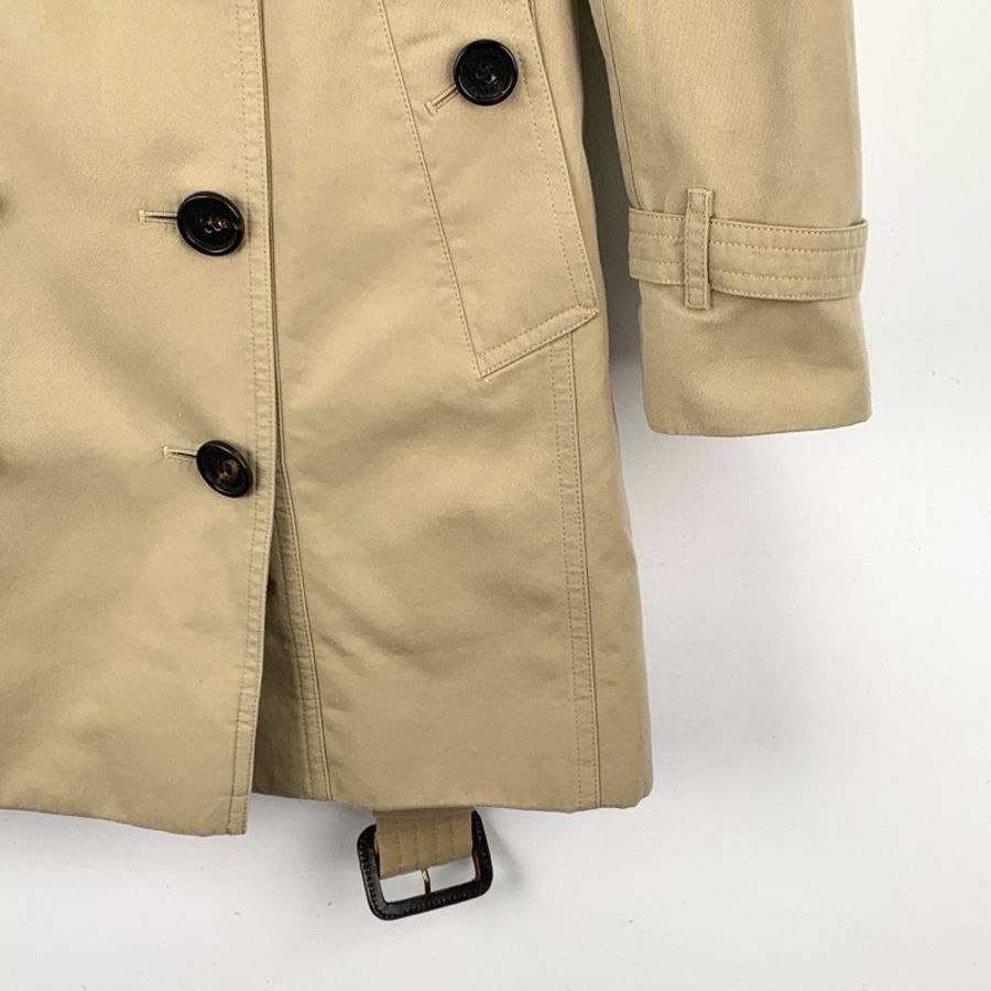 Burberry 棕色风衣外套 S码-3
