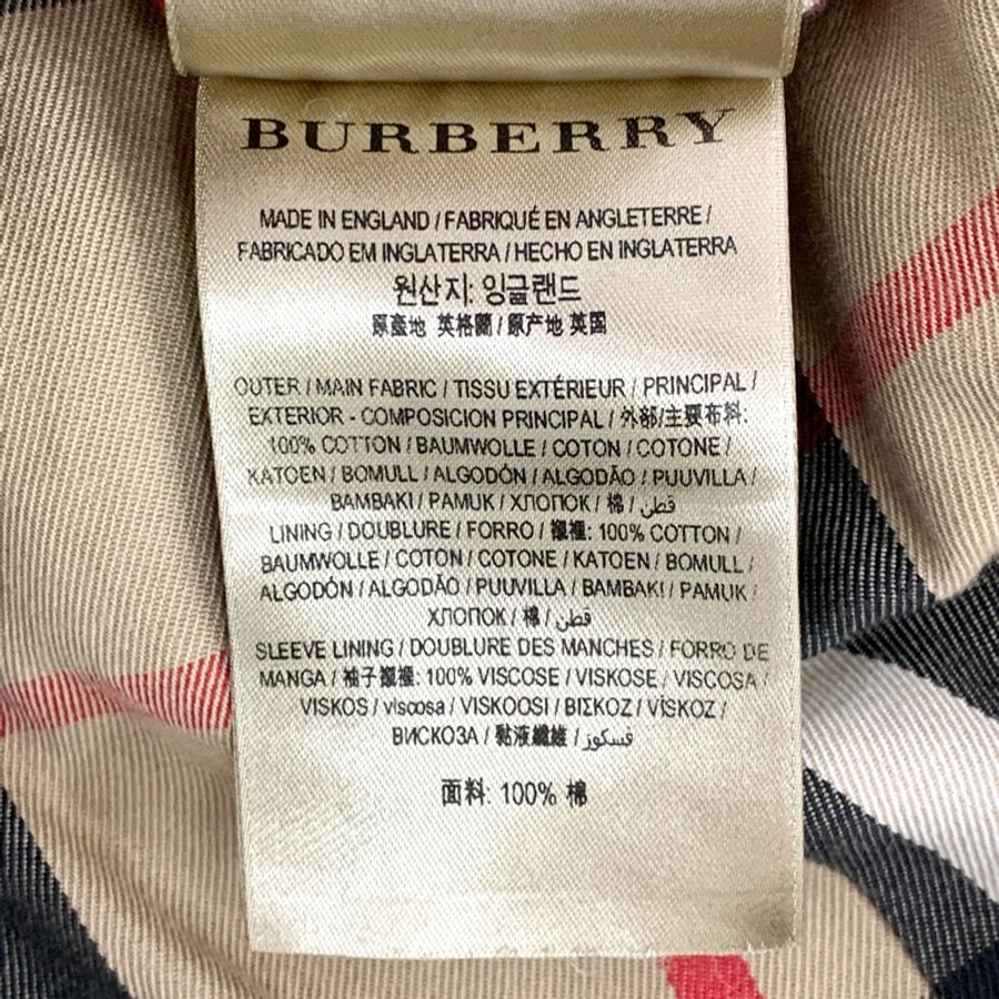 Burberry 棕色风衣外套 S码-6