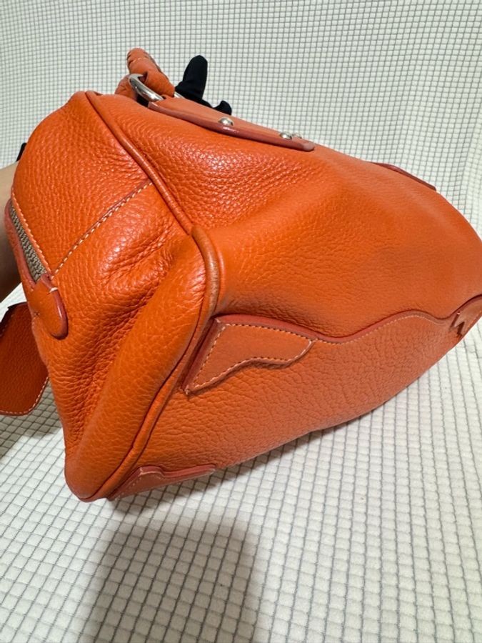 PRADA Vitello Daino Leather Bauletto Bowler Bag-26