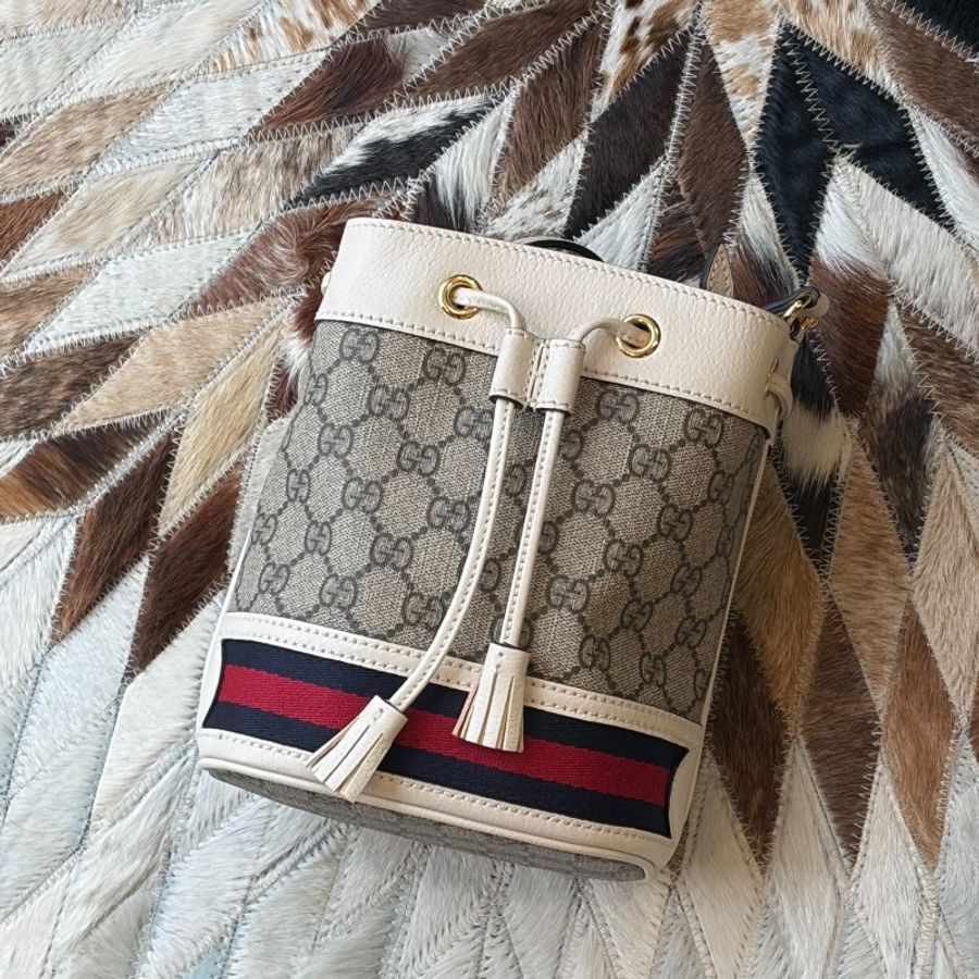 GUCCI 小水桶包 白色-0