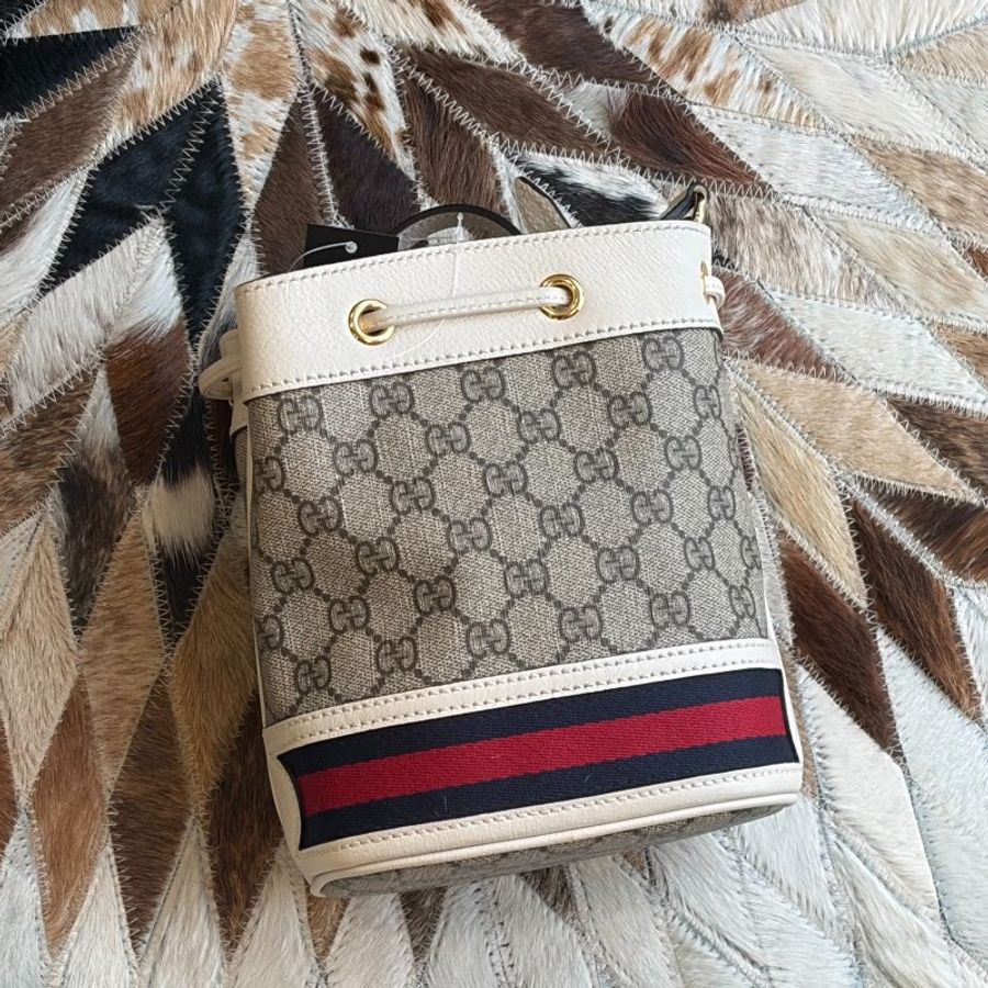 GUCCI 小水桶包 白色-1