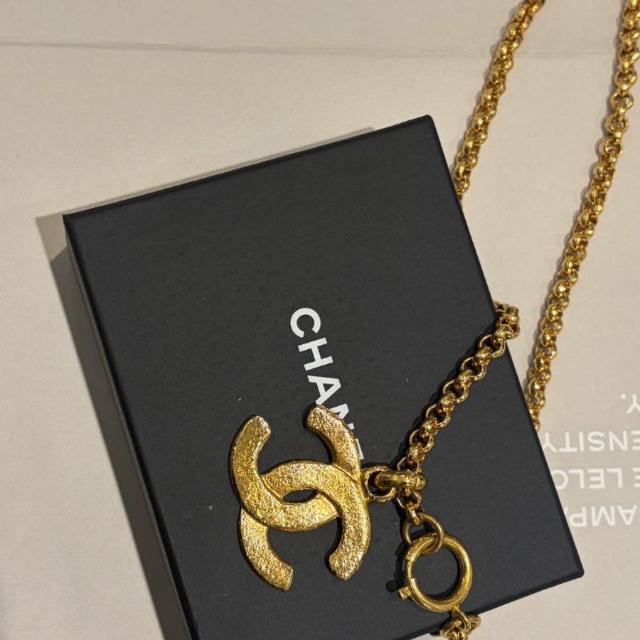 CHANEL 金色雙C項鍊-2