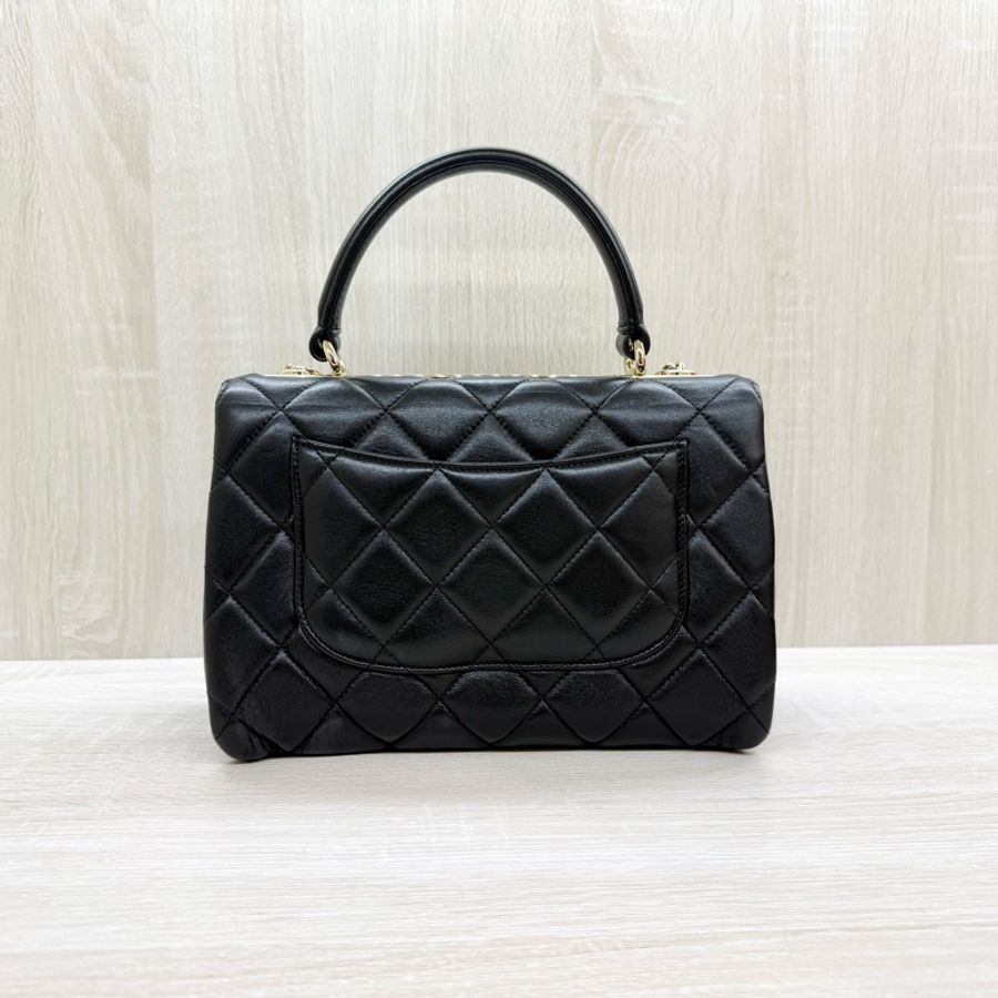 Chanel超美✨黑金羊皮Trendycc手提側背包A92236-2