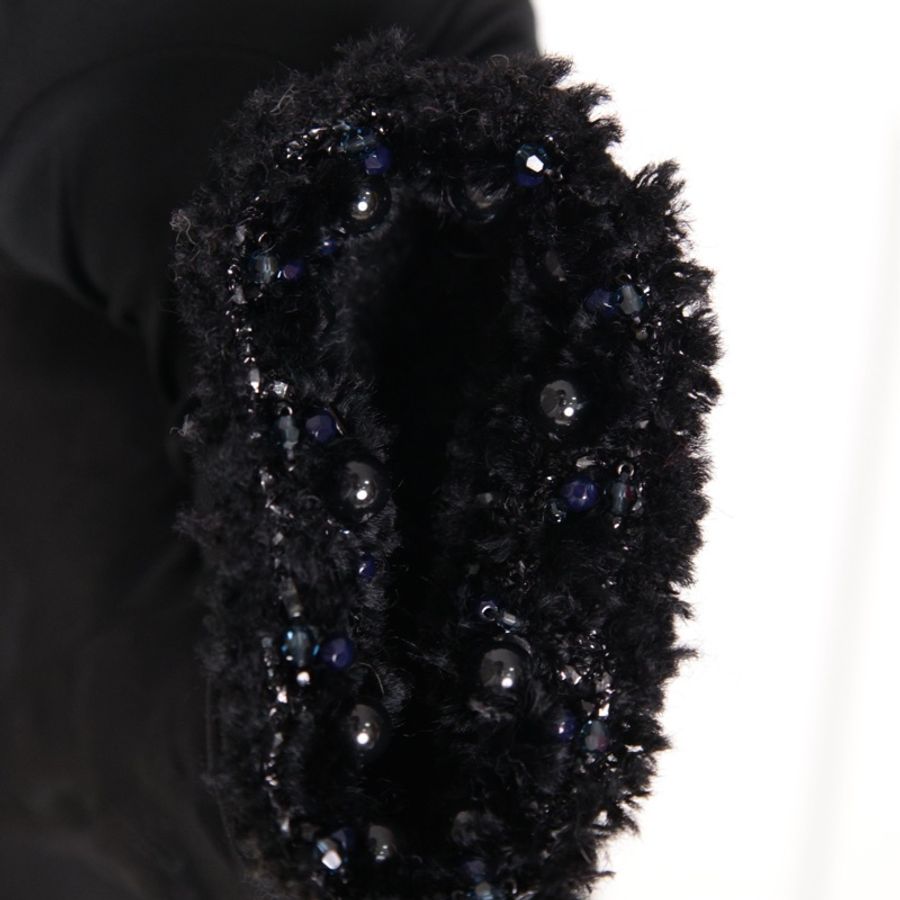 Chanel 17年大都会系列秀款黑色重工刺绣花朵钉珠滚边上衣外套-24