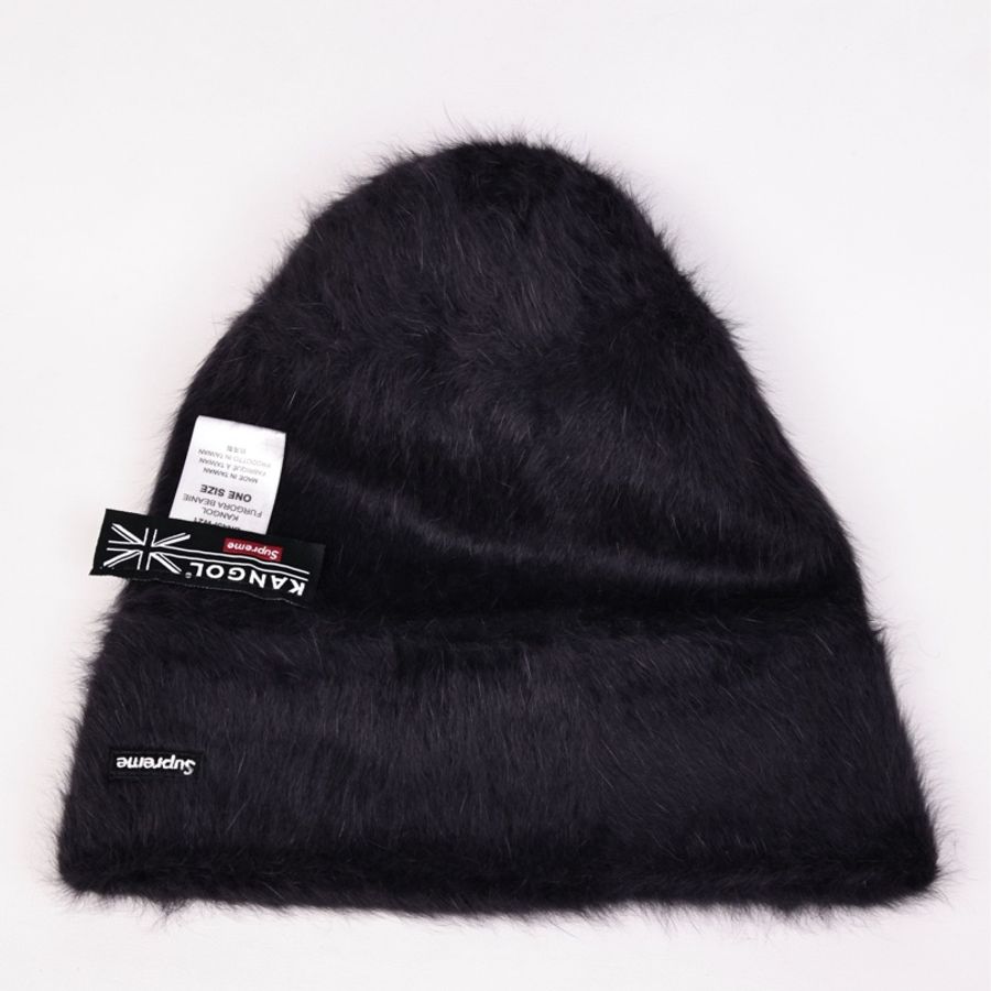 Supreme x Kangol联名黑色毛绒帽冷帽帽子-5