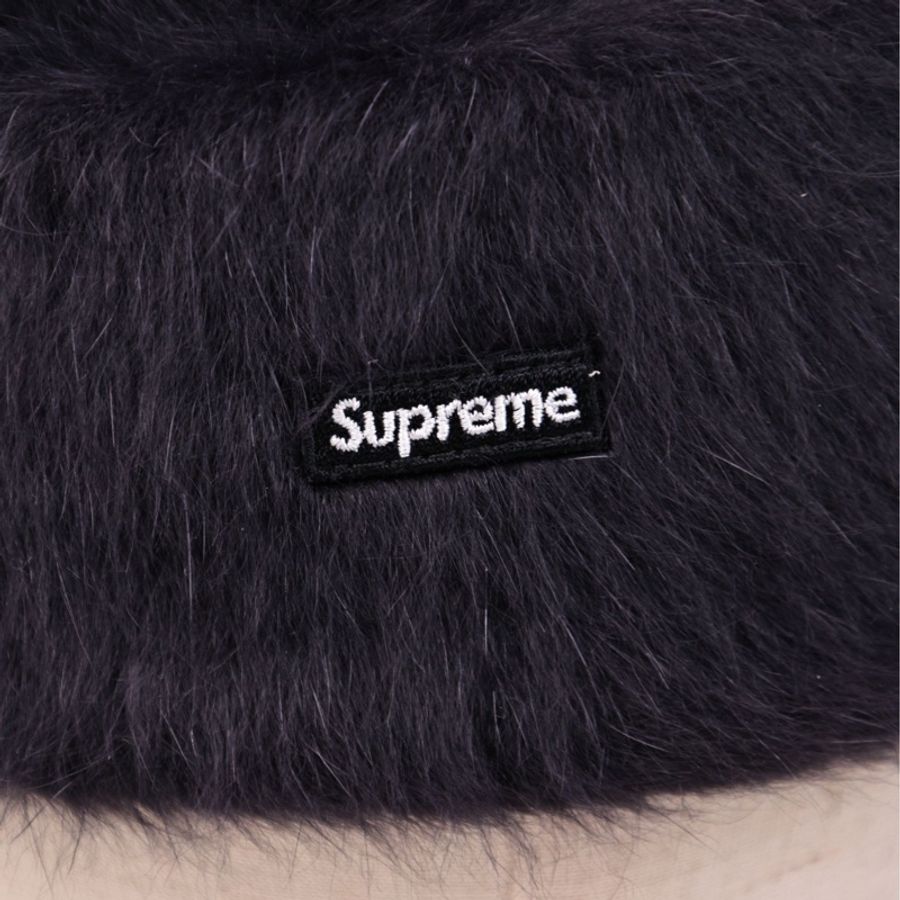Supreme x Kangol联名黑色毛绒帽冷帽帽子-13