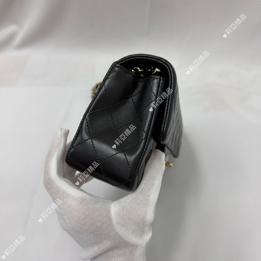 莉亞精品♡Chanel cf20淡金釦 近新美包-6
