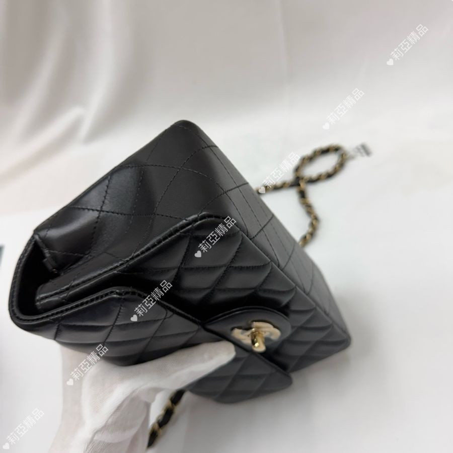 莉亞精品♡Chanel cf20淡金釦 近新美包-11