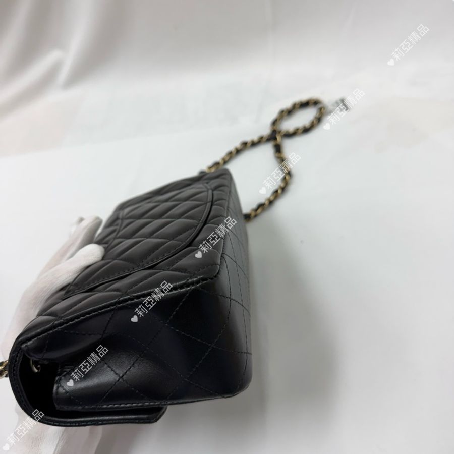 莉亞精品♡Chanel cf20淡金釦 近新美包-13