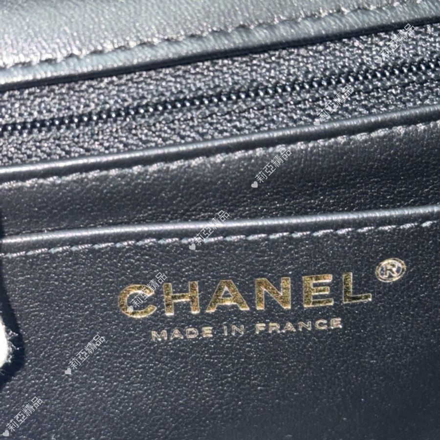 莉亞精品♡Chanel cf20淡金釦 近新美包-16