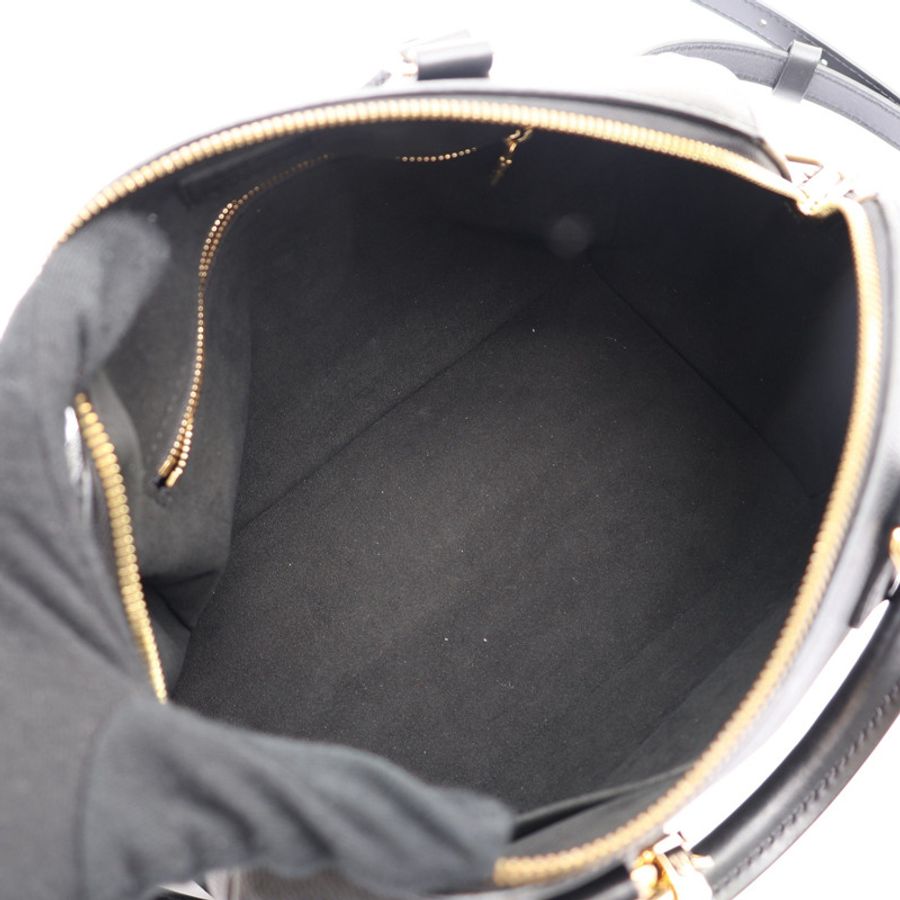 黑色 原花 牛皮 壓紋 Speedy Bandouliere 25 兩用包【LOUIS VUITTON LV 路易威登】 M58951-2