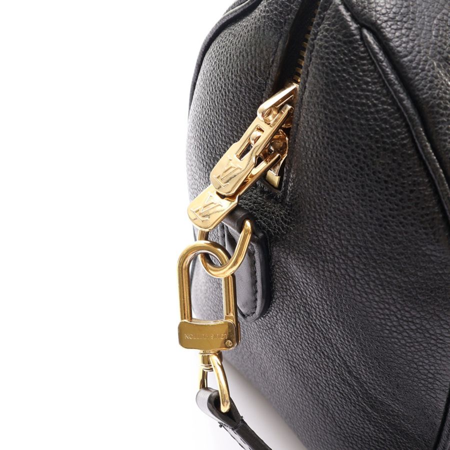 黑色 原花 牛皮 壓紋 Speedy Bandouliere 25 兩用包【LOUIS VUITTON LV 路易威登】 M58951-6