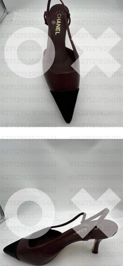 CHANEL 香奈兒 A級羊皮 後跟金屬logo 紅棕色高跟鞋-6