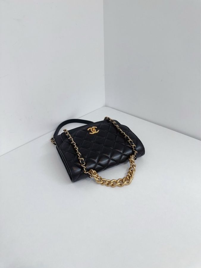 💎Chanel香奈兒|黑金孟買風琴郵差包 口蓋包|小號|98新28開-7