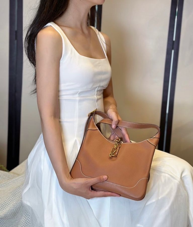 莉亞精品♡ HERMES TRIM DUO24 金棕金扣 二手美包-1