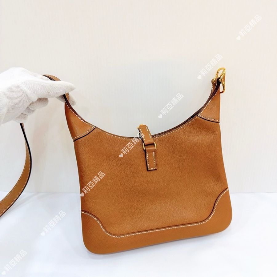 莉亞精品♡ HERMES TRIM DUO24 金棕金扣 二手美包-3
