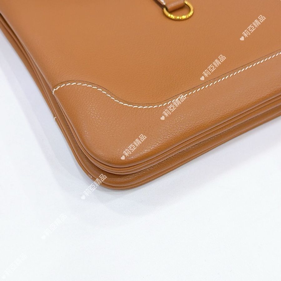 莉亞精品♡ HERMES TRIM DUO24 金棕金扣 二手美包-11