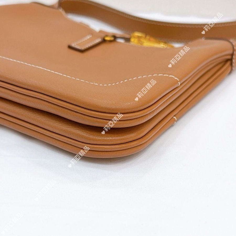 莉亞精品♡ HERMES TRIM DUO24 金棕金扣 二手美包-12