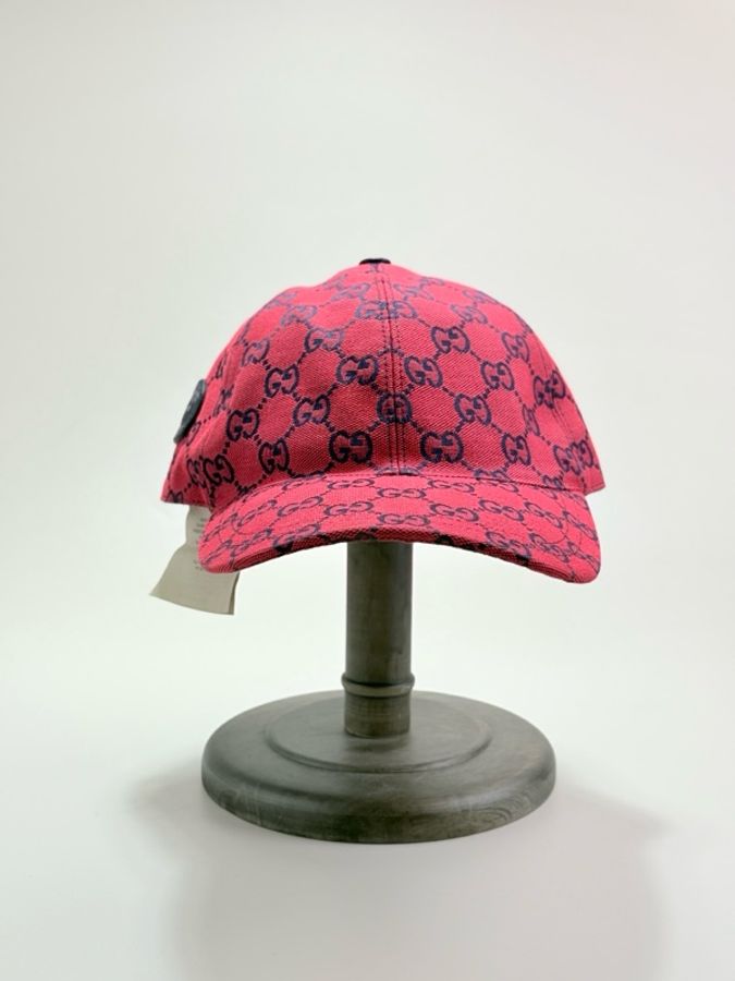 GUCCI古馳雙G老花滿LOGO棒球帽 S碼-1